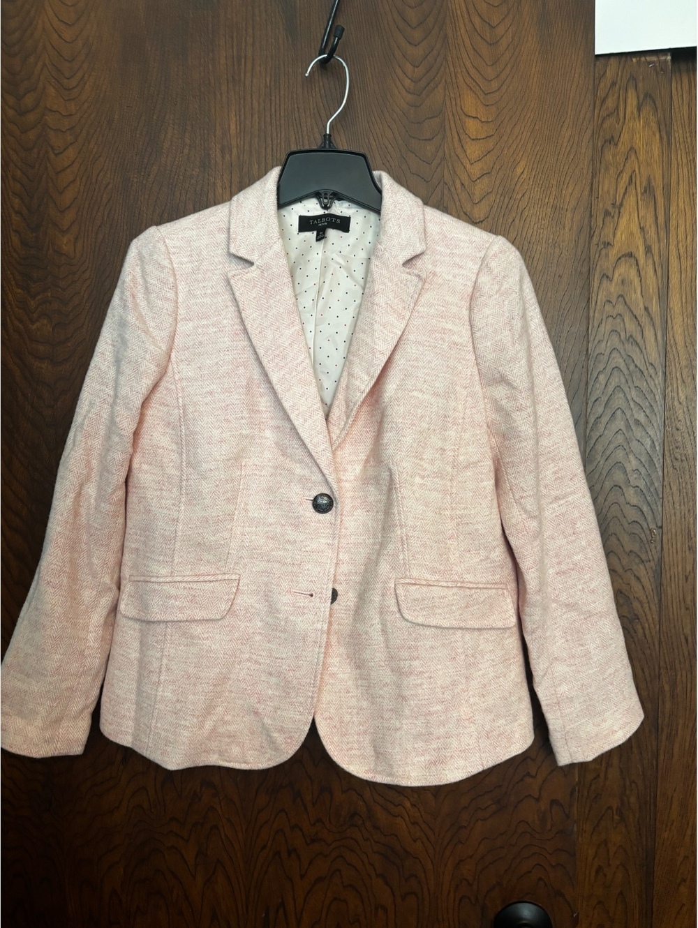 Talbots Petite Pink Wool Blend Blazer Size 8P